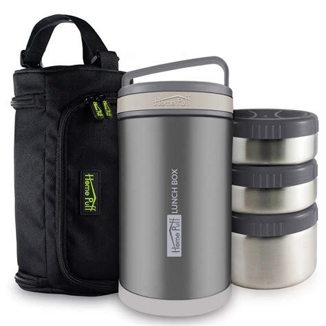 home puff double wall vacuum insulated stainless steel lunch box|stainless steel lunch box.